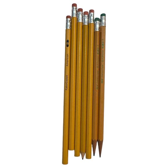 Vintage Eberhard Faber Castell American Pencils No. 2 and 2.5 4 unused 3 used - Picture 1 of 3